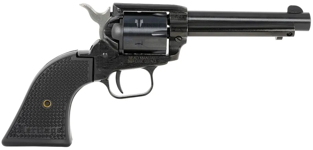 Heritage Mfg Rough Rider .22LR 6Rd 4.75" Steel Barrel/Cyl Zinc Alloy Frame Thumb Safety Polymer Grips Black SAO RR22B4PG