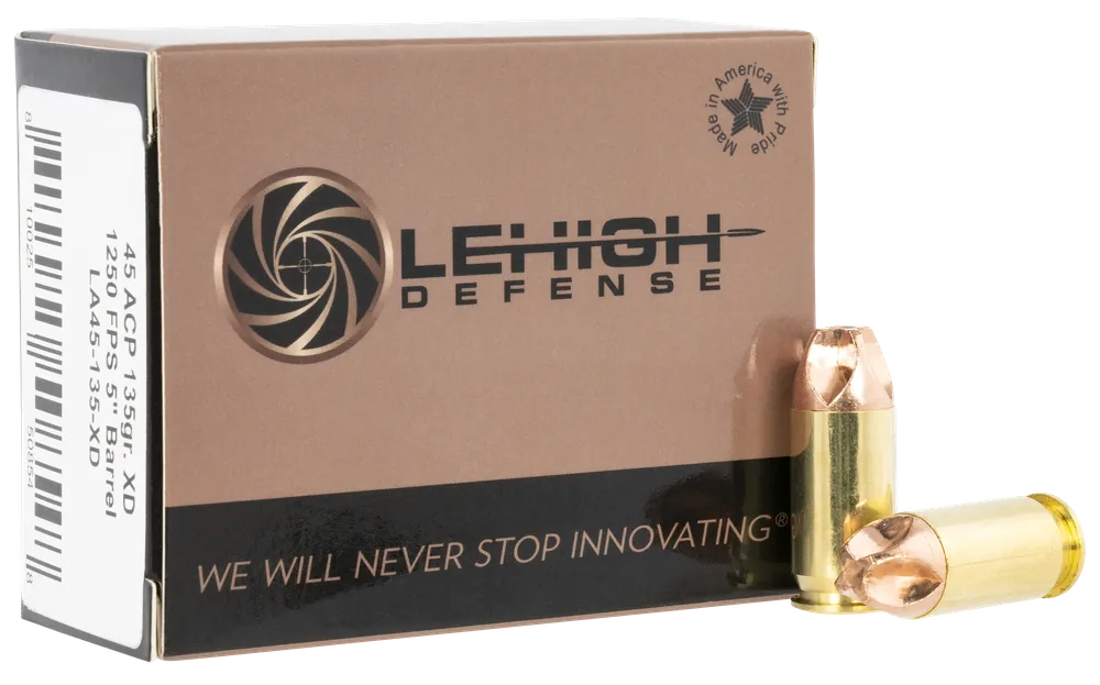 Lehigh Defense Xtreme Defense 45 ACP 135 gr Lehigh Defense XD FMT 20 Per Box/10 Cs