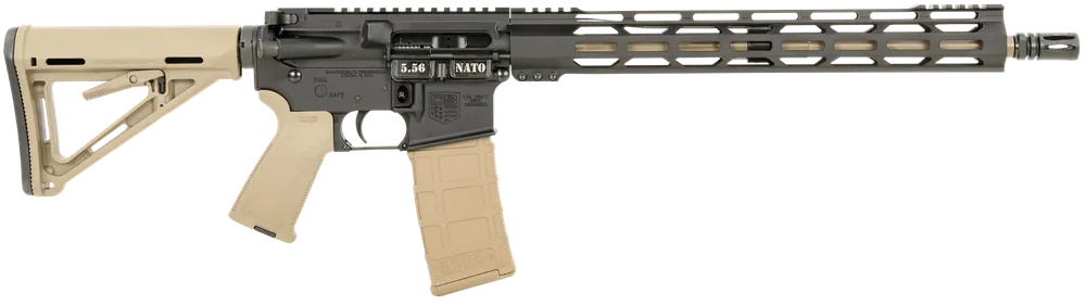 Diamondback DB15 5.56x45mm NATO 30+1 16" Chrome Moly Barrel Alum Receiver M-Lok Handguard Adj Stock FDE/BLK DB175AK221