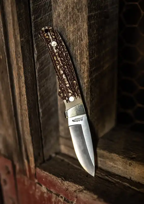 Uncle Henry old Next Gen Staglon PH2N Pro Hunter 2.80" Fixed Drop Point Stainless Steel Blade 3.95" Staglon Handle Includes Sharpening Stone/Sheath