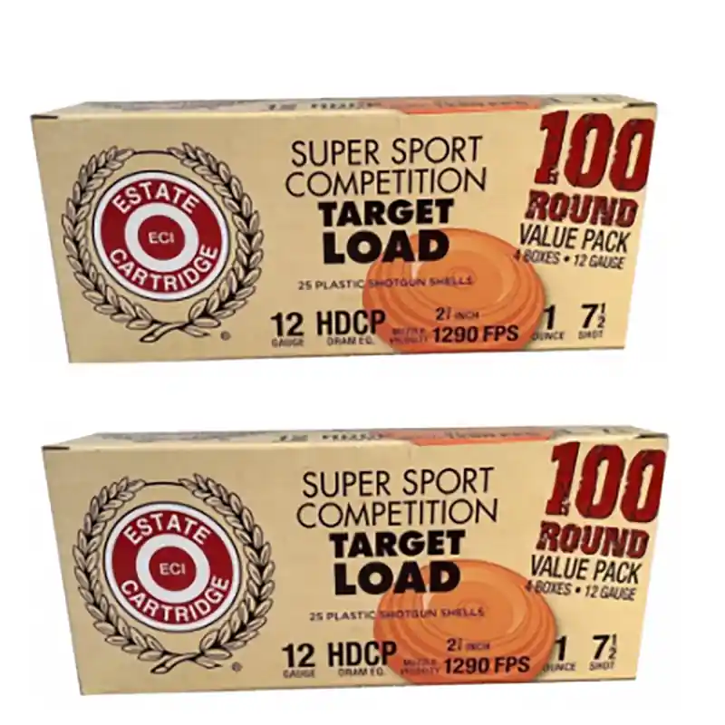 Estate Cartridge Super Sport Target 12ga 2-3/4" 1 oz 7-1/2 Lead Shot 200 Shells