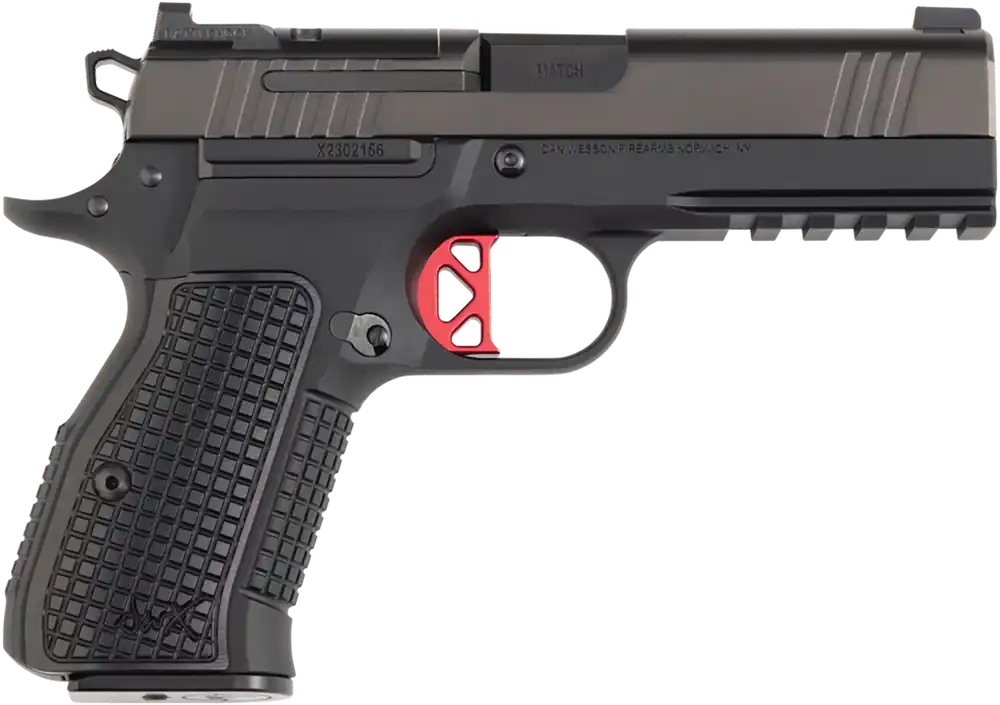 Dan Wesson DWX Compact 9mm 15+1 4" Match Grade Barrel Optic Ready Slide Aluminum Frame Thumb Safety SAO Black 92103