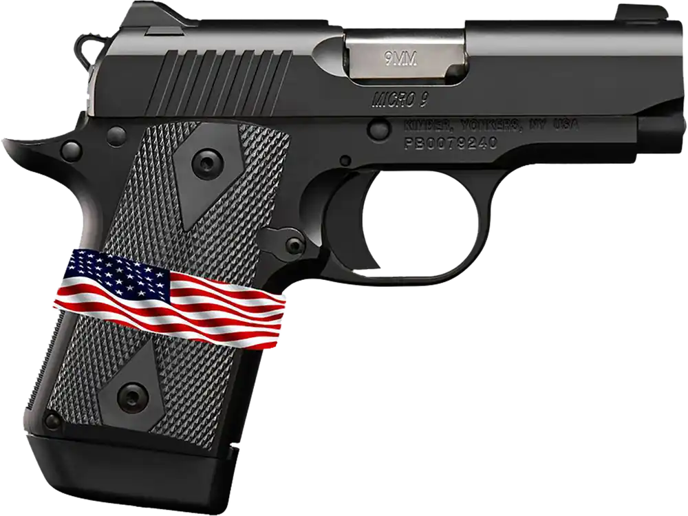 Kimber Micro 9 Liberty 9mm Pistol 7+1 3.15" SS Ramped Barrel SS Slide Aluminum Frame Fiber Optic Front Sight Black 3300244