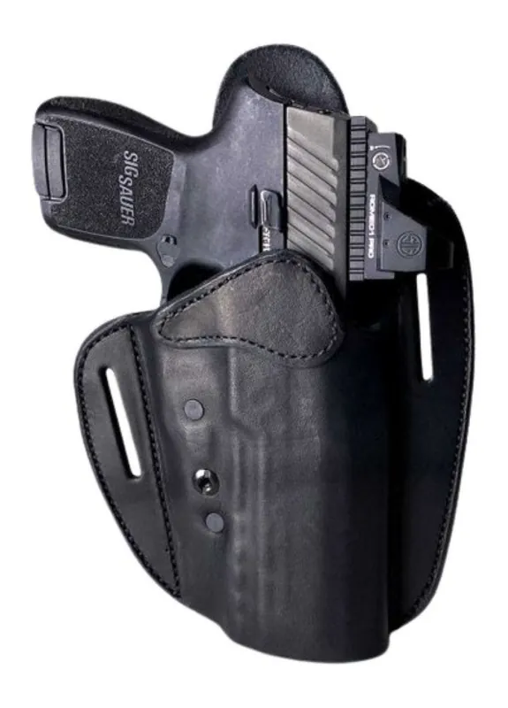 Urban Carry Signature LockLeather OWB Holster Glock 43/P365XL w/ RMR RH Black Leather LLOWBRMR201BKR