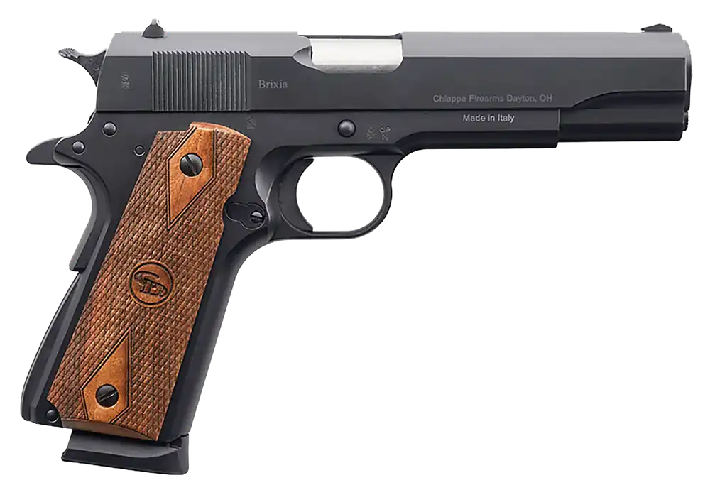 Charles Daly 1911 Field Grade Pistol 9mm 10+1 5" SS Barrel Steel Slide/Frame Adj Rear Sight Walnut Grips SAO Tactical Gray 440169
