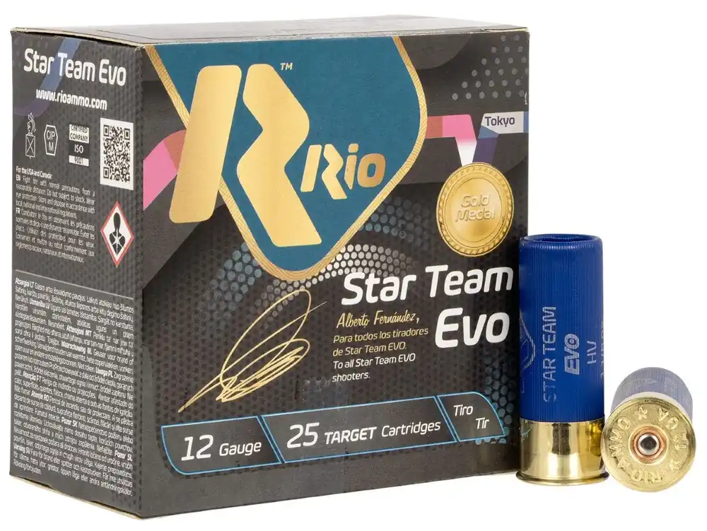 Rio Star Team EVO High Velocity 12 Gauge Ammo 2 3/4" 8 25 Rounds ST32HV8