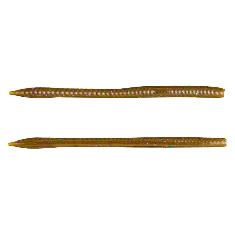 Yamamoto Sensei Straight Tail Worm - 6.5" Green Pumpkin Green & Purple