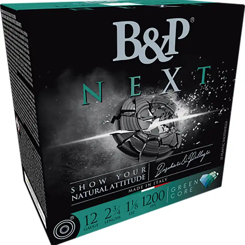 B&P Ammunition Next 12 Gauge Ammo 2.75" 1 1/8oz 8 Shot 25 Rounds 12B18NX8
