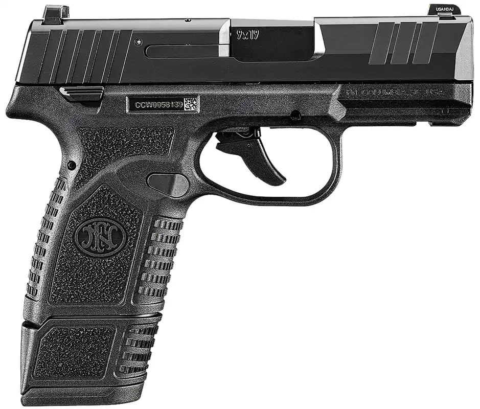 FN Reflex 9mm Luger 15+1/11+1 3.30" Bbl w/Target Crown Steel Slide Micro-Compact Polymer Frame Thumb Safety SAO Black 66101416