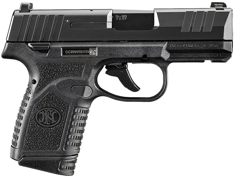 FN Reflex 9mm Luger 10+1 3.30" Barrel Steel Slide Micro-Compact Polymer Frame Tritium Sights Manual Safety SAO Black 66101420