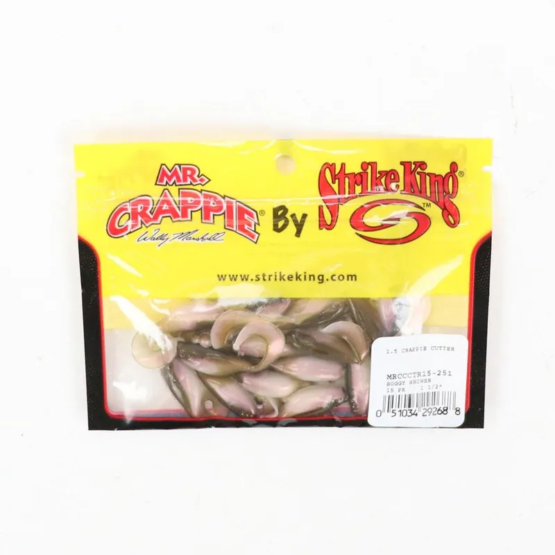 Strike King Mr. Crappie Crappie Cutter Soft Plastic - 1.5" Soggy Shiner