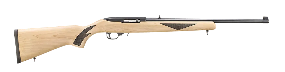 Ruger 75th Anniversary 10/22 Sporter Rifle .22LR 10+118.5" Barrel Alum Receiver Natural Stock Gold Bead Frt/Adj Rear Sight 31475