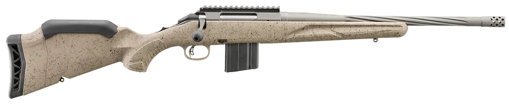 Ruger American Ranch Gen II Bolt Action Rifle .350 Legend 5+1 16.10" Threaded Barrel Picatinny Rail Muzzle Brake Cobalt/FDE 46923