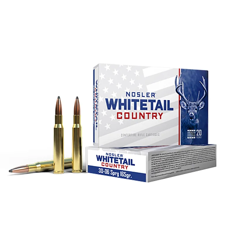 Nosler Whitetail Country 30-06 Springfield Ammo 165gr Spitzer Boat Tail 20 Rounds 40125