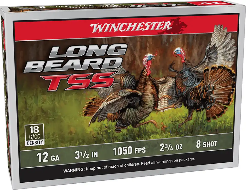 Winchester Long Beard TSS 12 Gauge Ammo 3.50" 2 3/4 oz Tungsten 8 Shot 5 Rounds LBTSS12L8