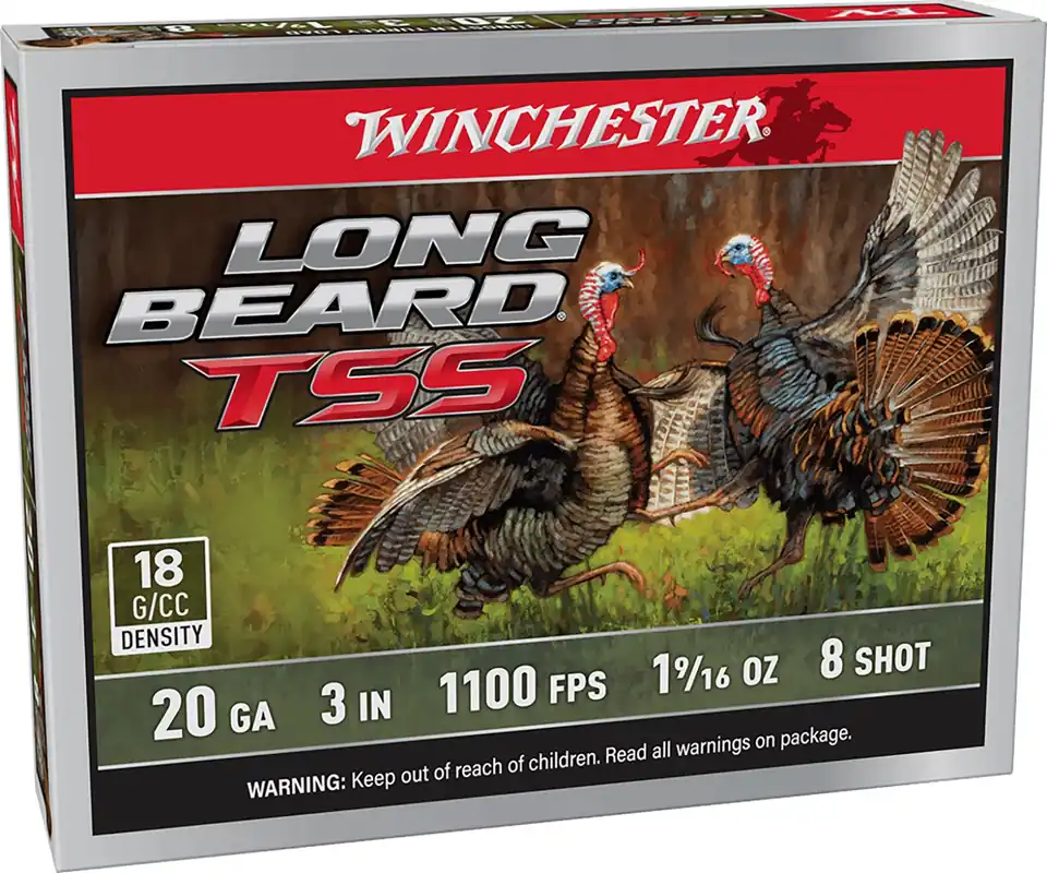 Winchester Long Beard TSS 20 Gauge Ammo 3" 1 5/8oz Tungsten 8 Shot 5 Rounds LBTSS2038