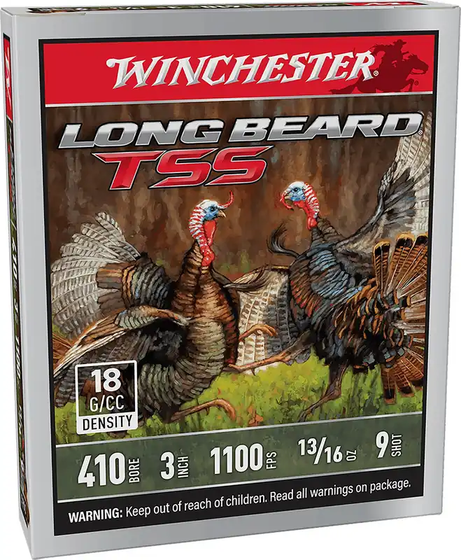 Winchester Long Beard TSS 410 Bore Ammo 3" 13/16 oz Tungsten 9 Shot 5 Rounds LBTSS4139