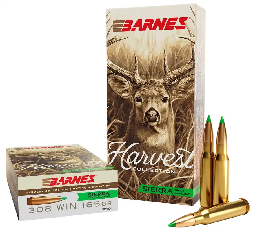 Barnes Bullets Harvest 308 Winchester Ammo 165gr Sierra Tipped GameKing 20 Rounds 32404