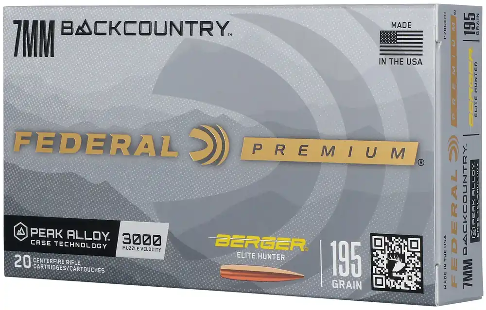 Federal Premium Terminal Ascent 7MM Backcountry Ammo 155Gr Terminal Ascent 20 Rounds P7BCTA1