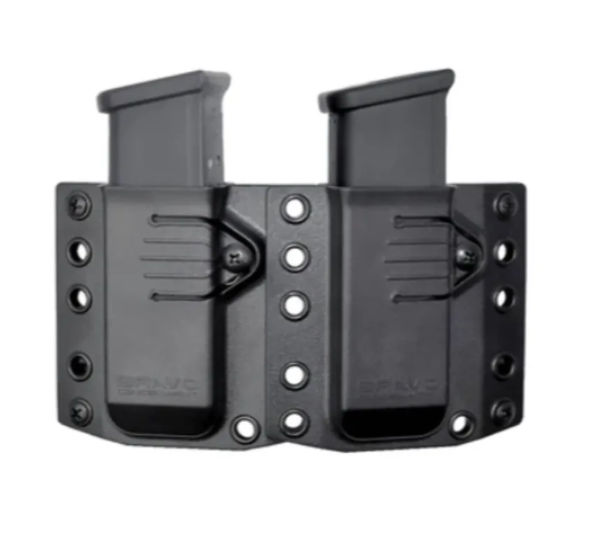 Bravo Concealment Double Mag Pouch Glock 43x/Sig P365 XL Ambidextrous Black BC602002
