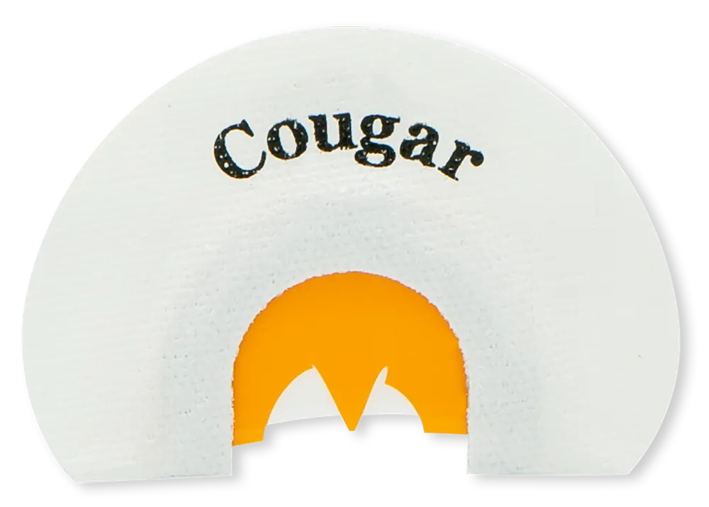 Rolling Thunder Game Call Cougar Diaphragm 3 Reed Bat Wing Cut Turkey White/Yellow TC004-COUG