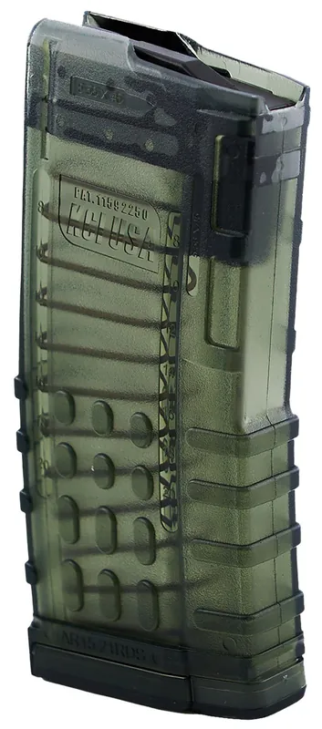KCI USA Inc 223 Rem 21 Round Magazine Fits AR-15 Translucent Smoke Polycarbonate KCIMZ066