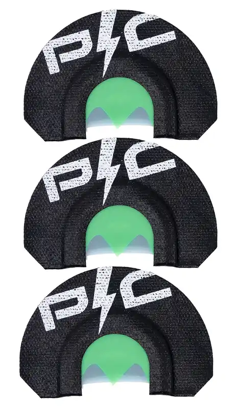 Power Calls Diaphragm Call Turkey Black/Green Bat Wing Cut 3 Pak 24251