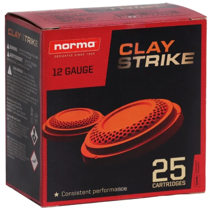 Norma CLAYSTRIKE 12 GA 2 3/4" 8 Shot 1-1/8 oz. 25 Rounds