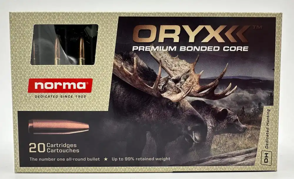 Norma Oryx 308 Winchester Ammo 180 Grain Bonded Soft Point 20 Rounds 20174732