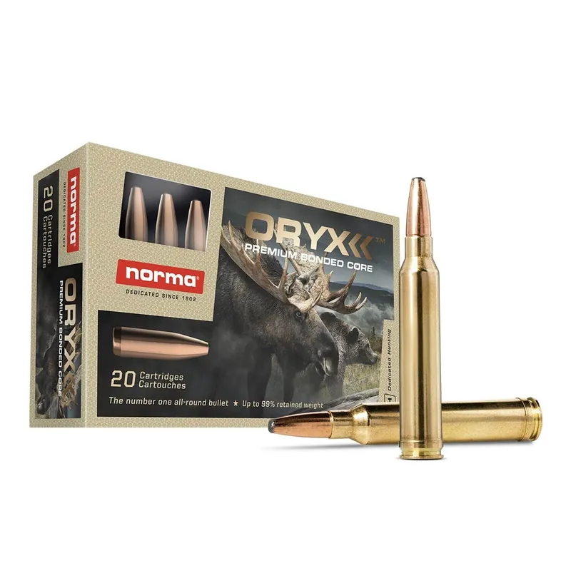 Norma Oryx 300 Winchester Magnum Ammo 180 Grain Bonded Soft Point 20 Rounds 20174762