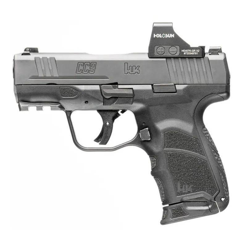 HK CC9 Holosun 407K Micro Compact, 9mm Pistol, 3.32, Optics equipped, Black, 81001131