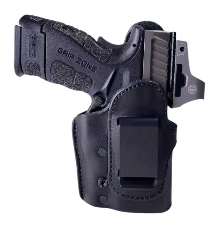 Urban Carry Signature LockLeather IWB Holster Glock 26/S&W Shield w/ RMR RH Black Leather LLIWBRMR205BKR