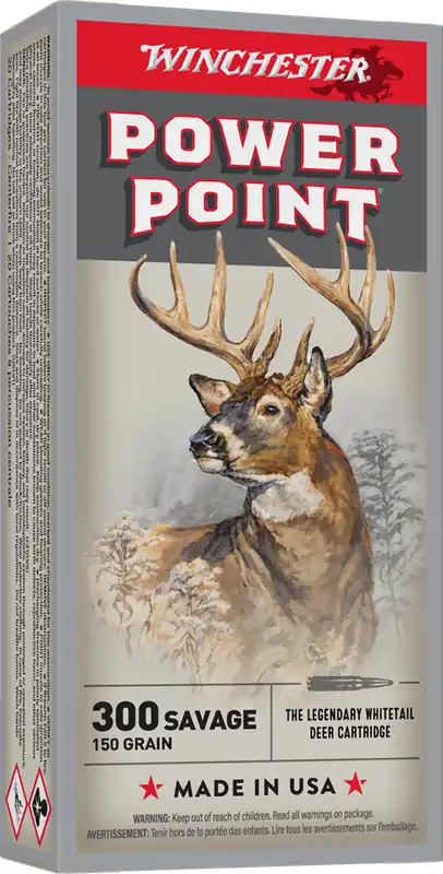 Winchester Super-X Power Point 300 Savage Ammo 150 Grain Soft Point 20 Rounds X3001