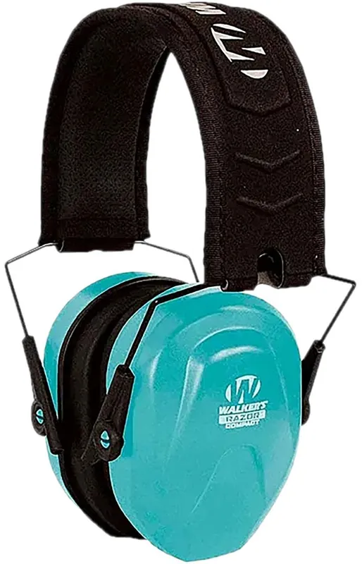Walker‘s Razor Compact Electronic Muff NRR23 Over the Head Teal
