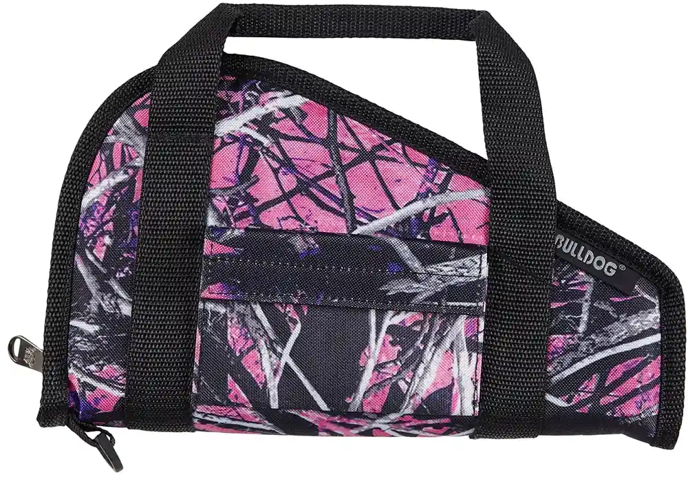 Bulldog Pistol Rug 12 Water-Resistant Muddy Girl Camo Nylon Case & Black Trim"