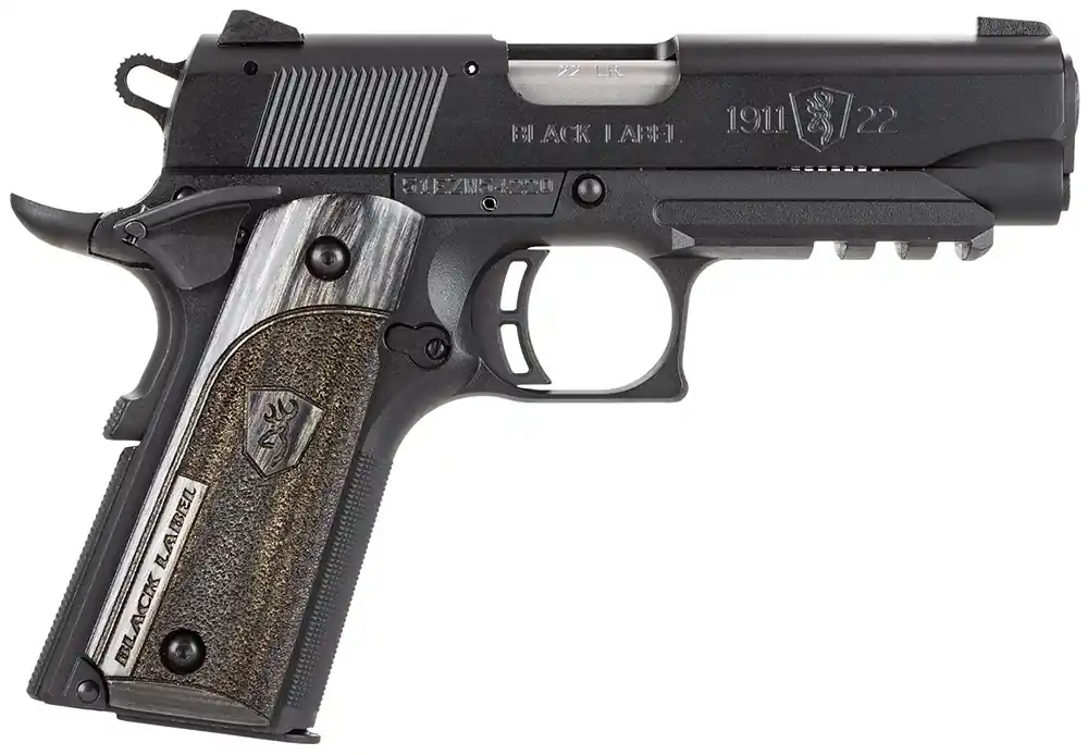 Browning 1911-22 Black Label Compact 22 LR 3.63" 10+1 Matte Black Finish
