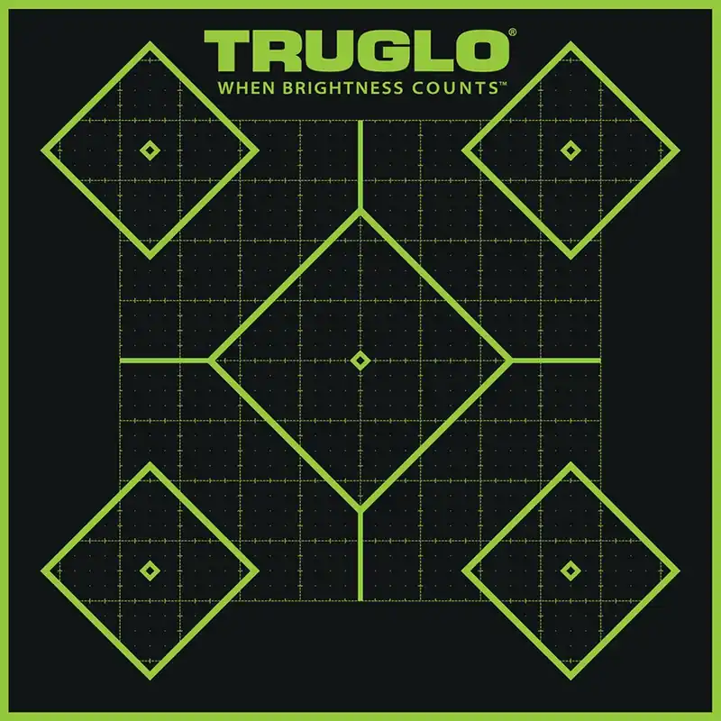 TruGlo Tru-See Self-Adhesive Heavy Paper Black/Green 5-Diamond Includes Pasters 6 Pack