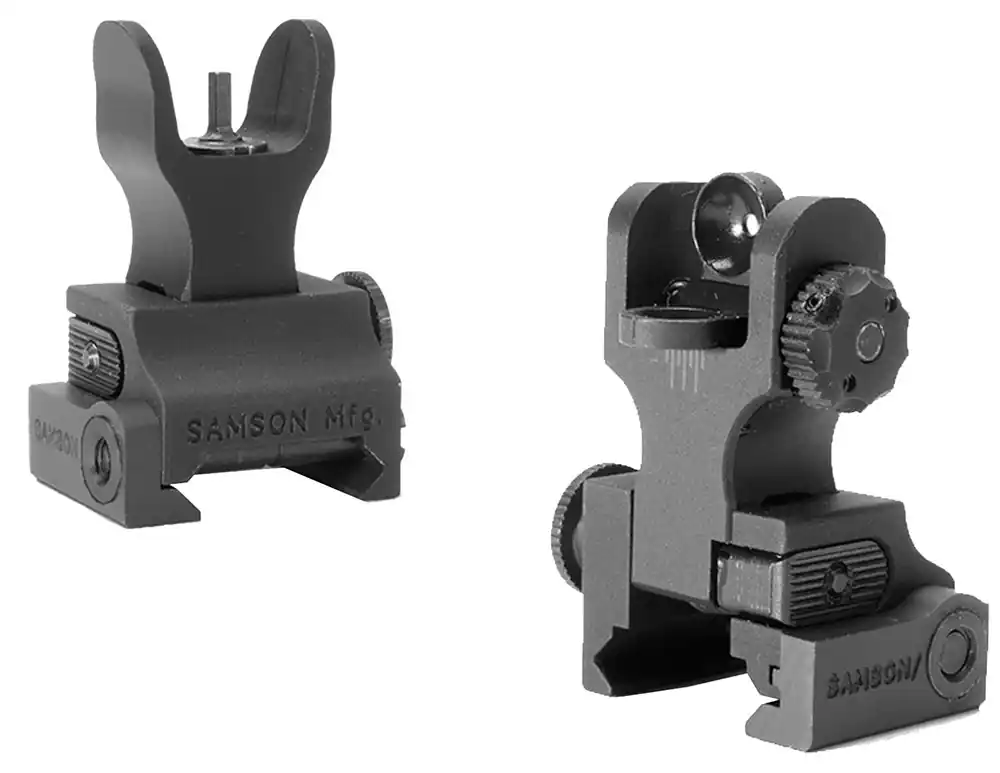 Samson Quick Flip Folding HK Front, A2 Rear Black Anodized for AR-15