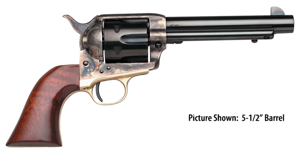 Taylors & Company 550835 Ranch Hand 45 Colt (LC) Caliber with 4.75" Blued Finish Barrel, 6rd Capacity Blued Finish Cylinder, Color Case Hardened Finish Steel Frame & Walnut Grip