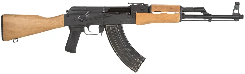 Century Arms WASR 7.62x39mm 30+1 16.50" Chrome-Lined Barrel Stamped Receiver Hardwood Stock Side-mounted Scope Rail RI1826-N