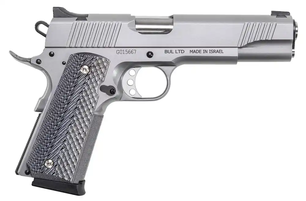 Magnum Research 1911G .45ACP 8+1 5.01" SS Barrel/Slide/Frame Novak Style Sights Black/Gray G10 Grips SAO DE1911GSS