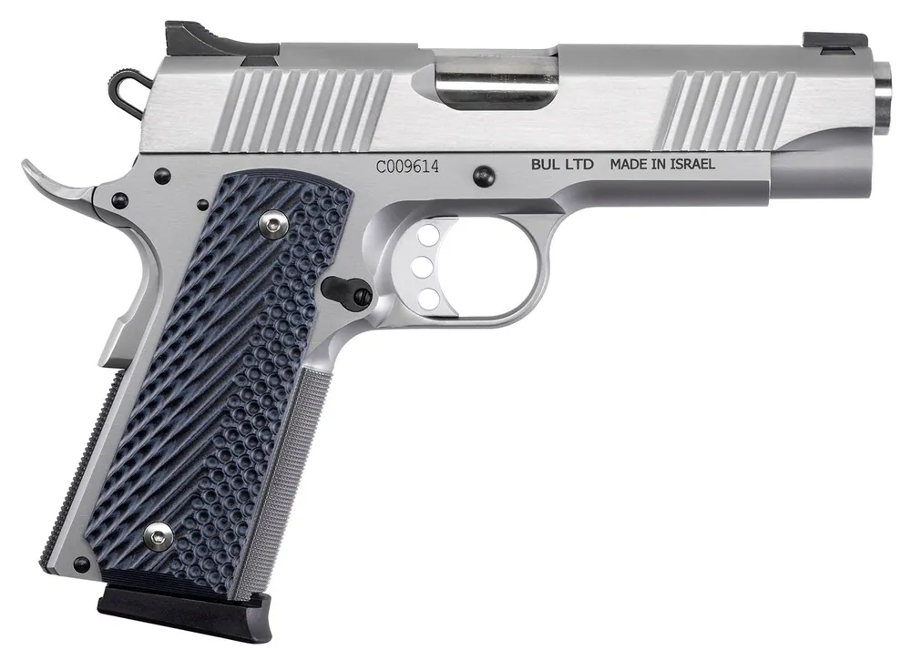 Magnum Research 1911C .45ACP 8+1 4.30" SS Bull Barrel SS Slide/Frame Adj Rear Sight Thumb/Grip Safety G10 Grip DE1911CSS