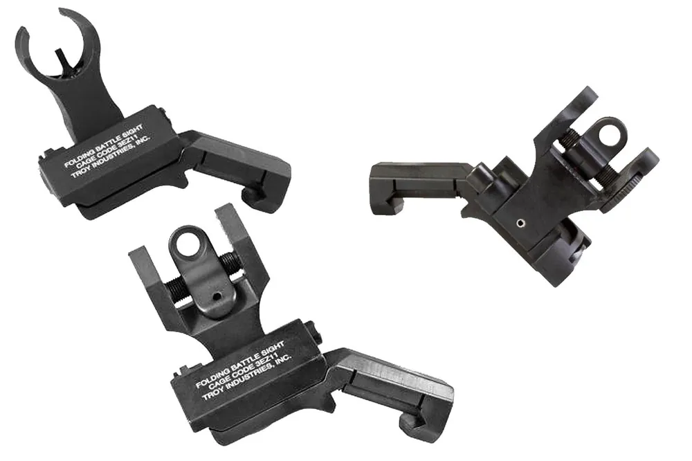 Troy Ind 45 Degree BattleSight Offset Set HK Front, Round Rear Black for HK