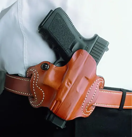 DeSantis Gunhide Mini Slide Black Leather Belt fits Glock 43 RH