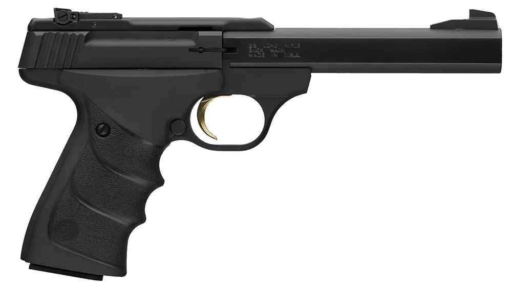 Browning Buck Mark Standard 22 LR Caliber with 5.50" Slab Side Barrel, 10+1 Capacity, Overall Matte Black Finish