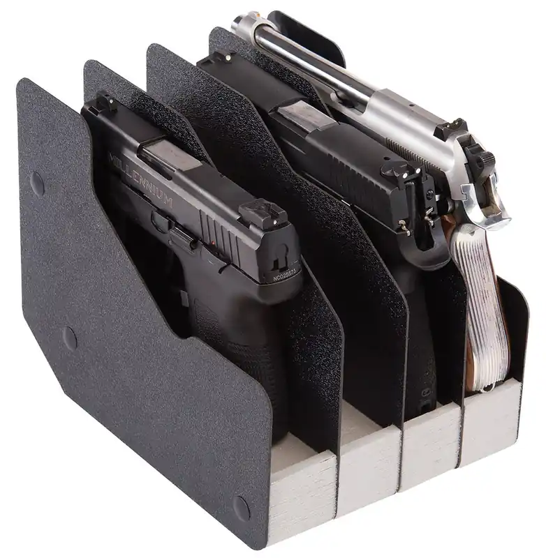 BenchMaster WeaponRac Four Pistol Universal Handgun Metal Black