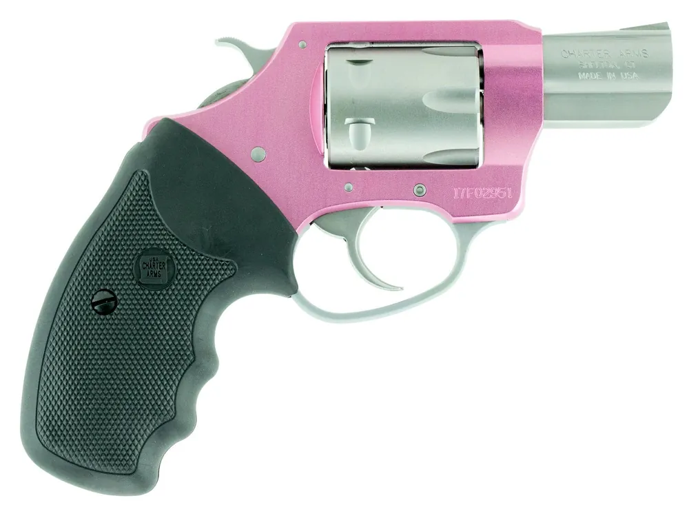 Charter Arms Pathfinder Pink Lady 22 WMR Revolver, 2" 6+1 Pink/Stainless