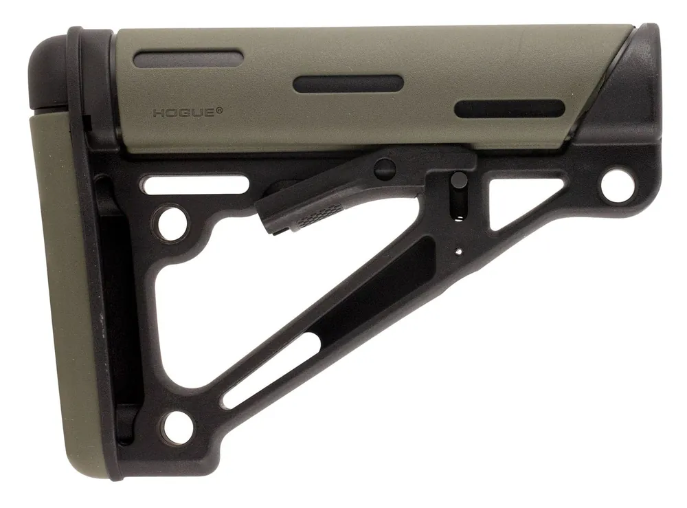 OverMolded Collapsible Buttstock OD Green OverMolded Rubber Black Synthetic AR-15, M16, M4