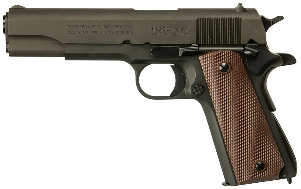 Inland MFG 1911 A1 Government 45 ACP Pistol 5" Black/Wood Grip ILM1911