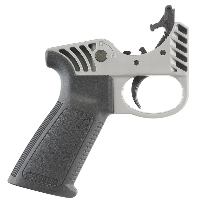 Ruger Elite 452 MSR Trigger Two-Stage Curved Trigger with 4.50 lbs Draw Weight & Black/Silver Finish for Ruger AR-556/SR-556/SR-762